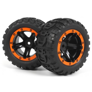 Slyder MT Wheels/Tires Assembled (Black/Orange)