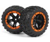 Slyder MT Wheels/Tires Assembled (Black/Orange)