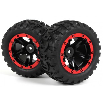 Slyder MT Wheels/Tires Assembled (Black/Red)