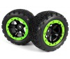 Slyder ST Wheels/Tires Assembled (Black/Green)