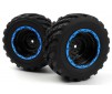 Smyter MT Wheels/Tires Assy (Black/Blue/2pcs)