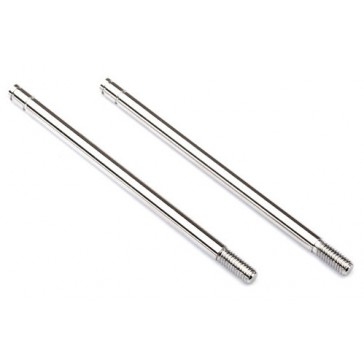 Shock shafts, steel, chrome finish (xx-long) (2)