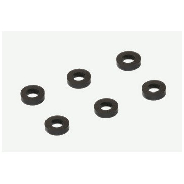 BLACK M3 FLAT WASHER 5.75mm x 1.5mm (6)