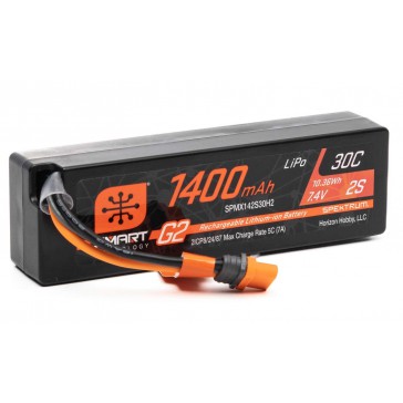 1400mAh 2S 7.4V Smart G2 30C LiPo. IC2 Connector