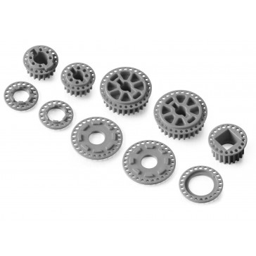 LOW FRICTION COMPOSITE BELT PULLEY SET - GRAPHITE