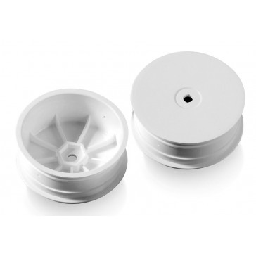 4WD FRONT WHEEL AERODISK WITH 12MM HEX IFMAR - WHITE - HARD (2)