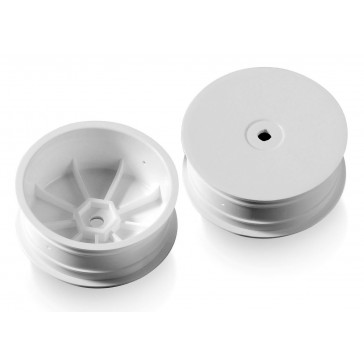 2WD FRONT WHEEL AERODISK WITH 12MM HEX IFMAR - WHITE - HARD (2)