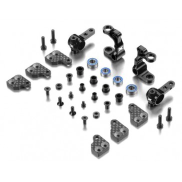 ALU STEERING BLOCKS & C-HUBS WITH BACKSTOP - SET