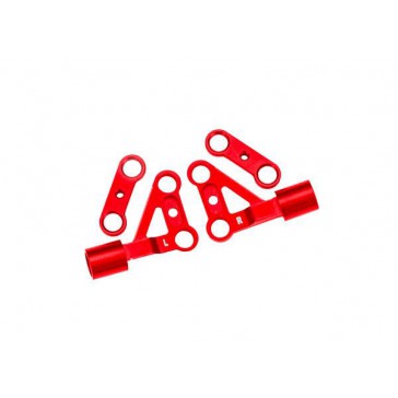 Suspenion arms, upper, front, 6061-T6 aluminum (red-anodized) (left &