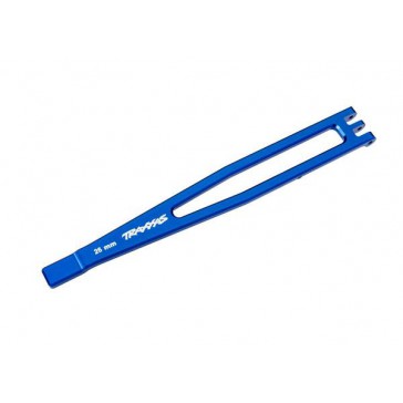 Battery hold-down, 6061-T6 aluminum (blue-anodized)