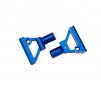 Suspension arms, lower, front, 6061-T6 aluminum (blue-anodized) (left