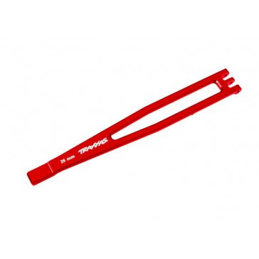 Battery hold-down, 6061-T6 aluminum (red-anodized)