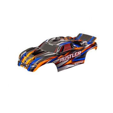 Body, Rustler (also fits Rustler VXL), orange (painted, decals applie