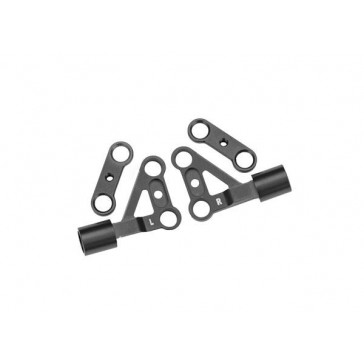 Suspension arms, upper, front, 6061-T6 aluminum (gray-anodized) (left