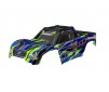 Body, X-Maxx, green (painted, decals applied) (assembled with front &