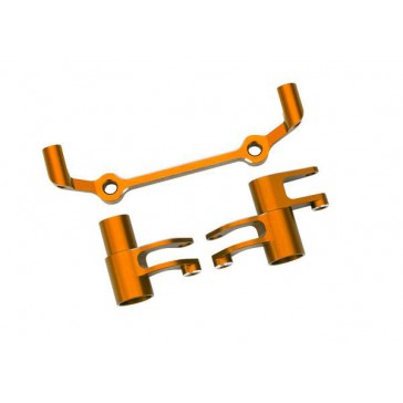 Steering bellcranks, drag link (orange-anodized 6061-T6 aluminum)/ 5x