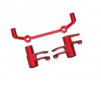 Steering bellcranks, drag link (red-anodized 6061-T6 aluminum)/ 5x8x2