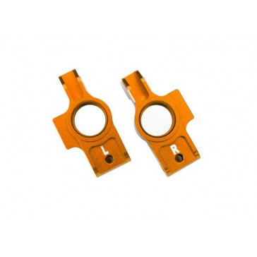 Carriers, stub axle, 6061-T6 aluminum (orange-anodized) (left & right