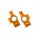 Carriers, stub axle, 6061-T6 aluminum (orange-anodized) (left & right