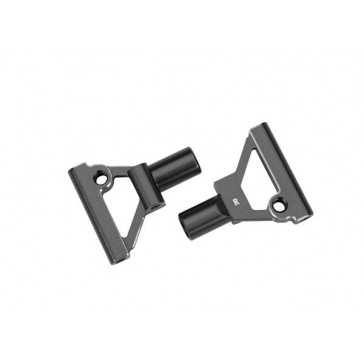 Suspension arms, lower, front, 6061-T6 aluminum (gray-anodized) (left