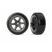 Tires & wheels, assembled, glued (six spoke graphite gray wheels,?1.9