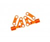 Suspension arms, upper, front, 6061-T6 aluminum (orange-anodized) (le