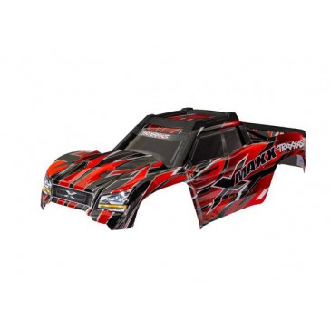 Body, X-Maxx, red (painted, decals applied) (assembled with front & r