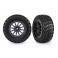 Tires & wheels, assembled, glued (gray wheels, gravel pattern tires,