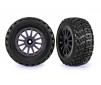 Tires & wheels, assembled, glued (gray wheels, gravel pattern tires,