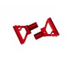 Suspenion arms, lower, front, 6061-T6 aluminum (red-anodized) (left &