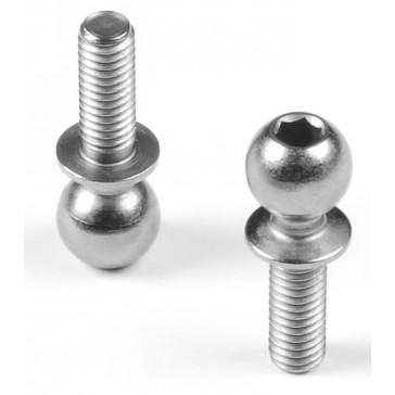 HARD STEEL BALL END 5.4MM WITH THREAD 8MM - NICKEL COATED (2)