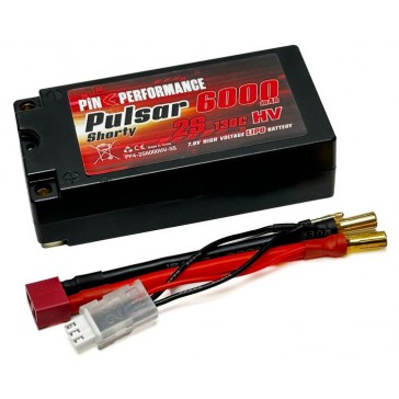 Pink Pulsar Shorty LiPo 2S 7.6V-6000-130C (5mm) 96.5x47.7x26mm 225g