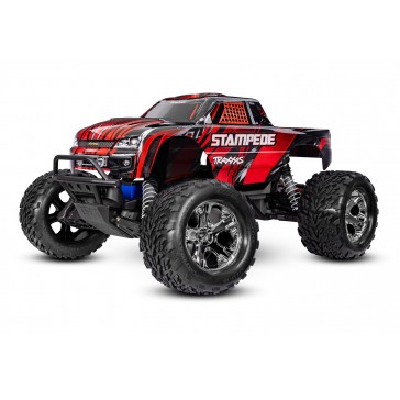 Stampede 2WD Brushed HD incl battery & USB-C charger Red