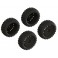 dBoots '2-HO' Tire Set Glued (Black) (2 Pairs)