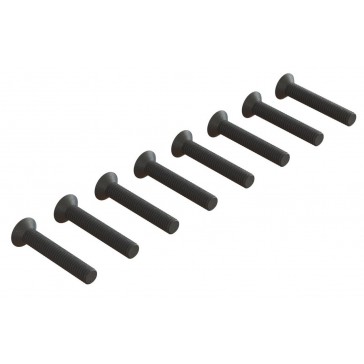 Flat Head Hex Machine Screw M3x18mm (10)