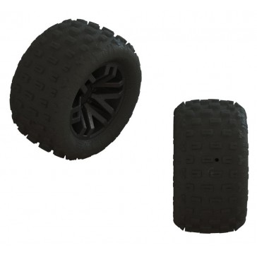 dBoots 'FORTRESS' Tire Set Glued (Black) (2 Pairs)