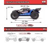 1/10 VORTEKS MEGA 550 2WD Stadium Truck RTR Blue