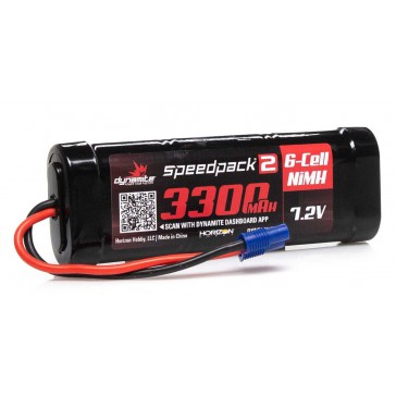 7.2V 3300mAh 6-Cell Speedpack2 Flat NiMH Battery: EC3