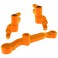 Steering bellcranks, draglink (orange-anodized 6061-T6 aluminum)/ 3x1