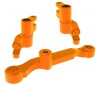 Steering bellcranks, draglink (orange-anodized 6061-T6 aluminum)/ 3x1