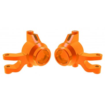 Steering blocks, 6061-T6 aluminum (orange-anodized) (left & right)/ 3