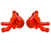 Steering blocks, 6061-T6 aluminum (red-anodized) (left & right)/ 3x12