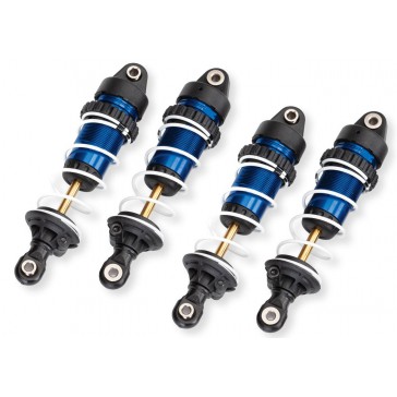 Shocks, GTR long, blue-anodized, PTFE-coated bodies with TiN shafts (