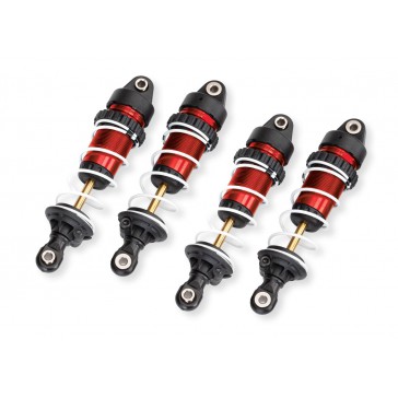 Shocks, GTR long, red-anodized, PTFE-coated bodies with TiN shafts (a