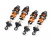 Shocks, GTR long, orange-anodized, PTFE-coated bodies with TiN shafts