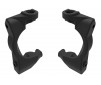 Caster blocks (c-hubs), left & right (black)