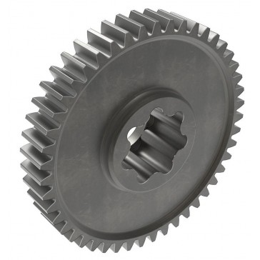 Spur gear, steel, 47-tooth (0.8 metric pitch, compatible with 32-pitc