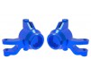 Steering blocks, 6061-T6 aluminum (blue-anodized) (left & right)/ 3x1