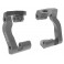 Caster blocks (c-hubs), 6061-T6 aluminum (gray-anodized), left & righ