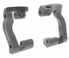 Caster blocks (c-hubs), 6061-T6 aluminum (gray-anodized), left & righ